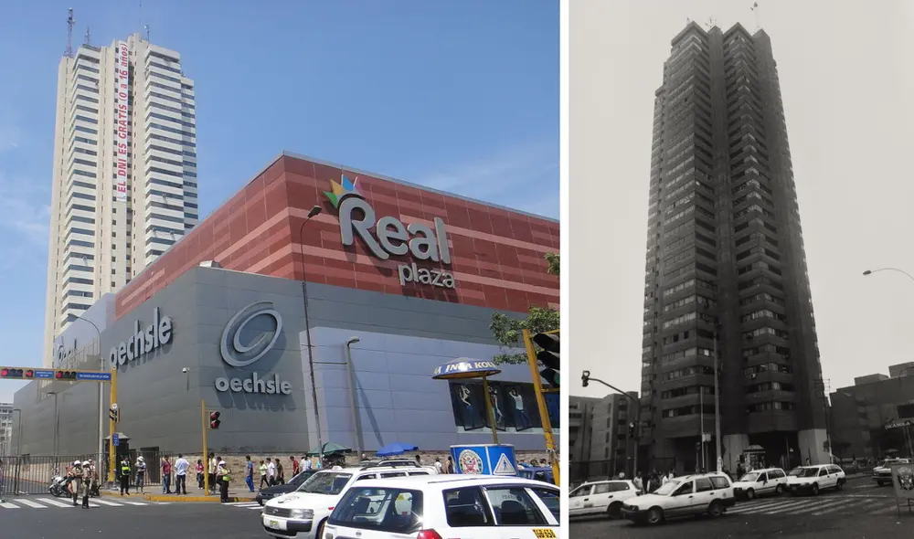 El actual Real Plaza Centro Cívico no estaba destinado a ser un establecimiento comercial tras su construcción. Foto: composición LR/Miguel Angel Chong/Repositorio PUCP