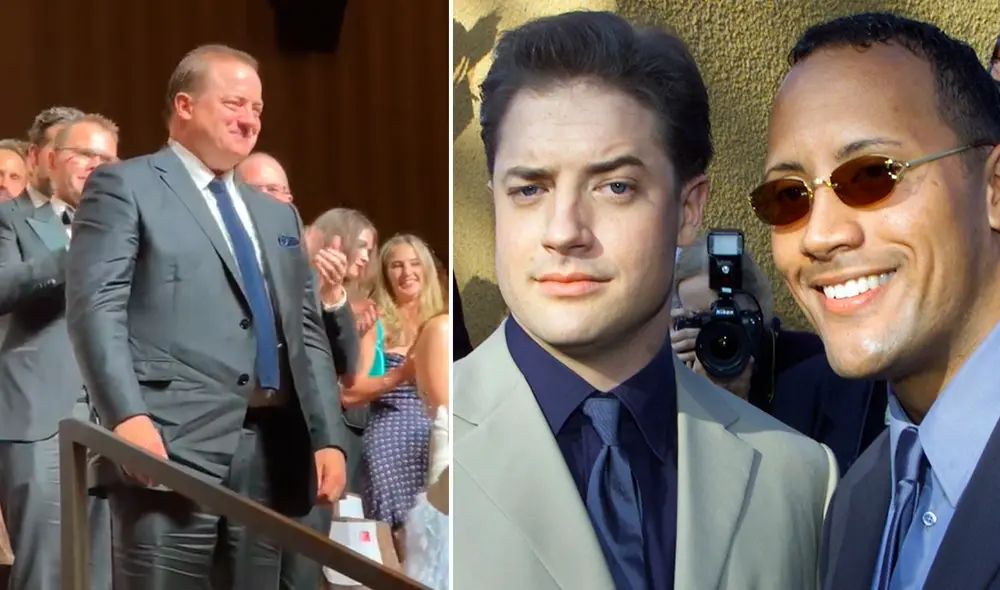 En Venecia, el público no dudó en rendir homenaje a Brendan Fraser por "The whale". Foto: composición LR/@DiscussingFilm