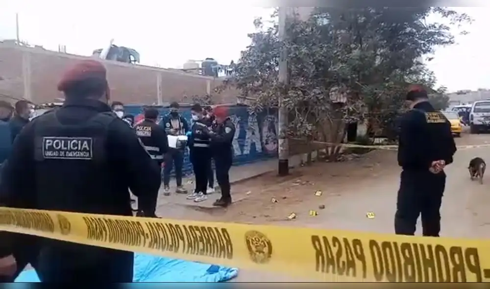 Peritos recogieron hasta 15 casquillos es escena del crimen. Foto: captura Exitosa