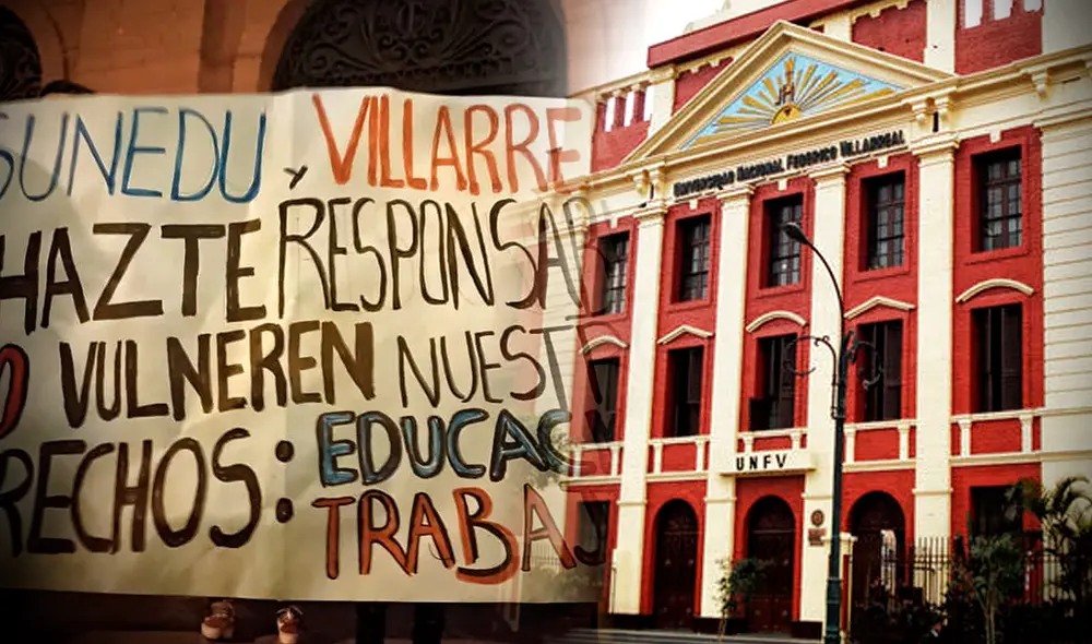 Estudiantes y egresados piden que la Sunedu y UNFV respeten su derecho a la educación y trabajo. Foto: composición Gerson Cardoso/La República/UNFV