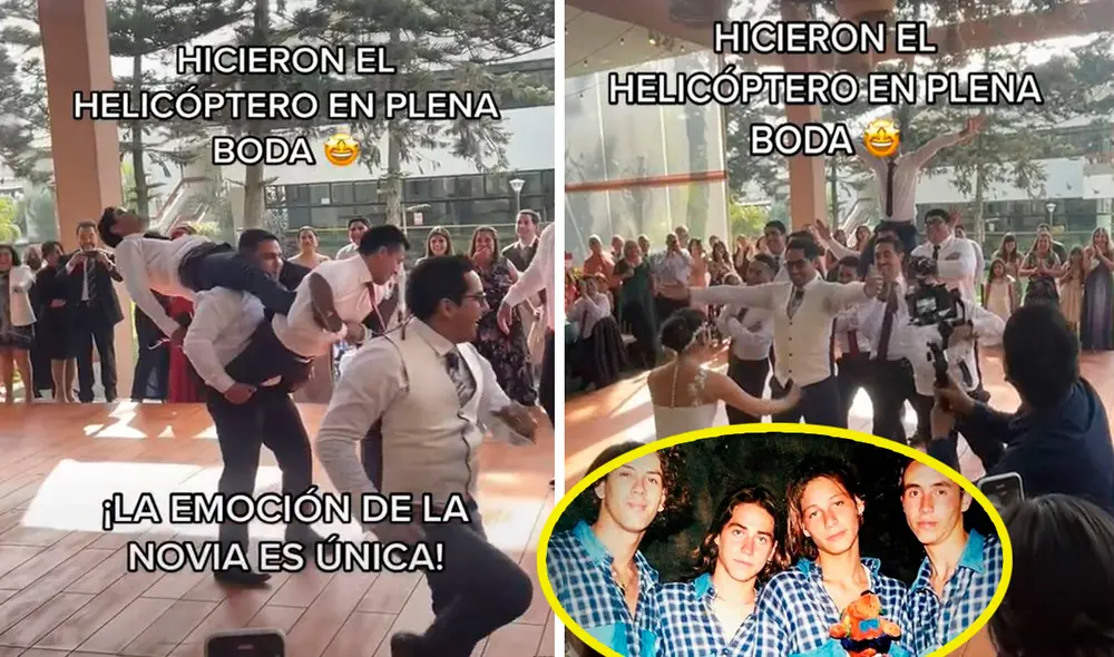 Antes de culminar con la coreografía, él dio pase a 3 amigos para que tuvieran espacio y realicen sin problemas la popular pirueta. Foto: composición LR/TikTok/@vicshowperu