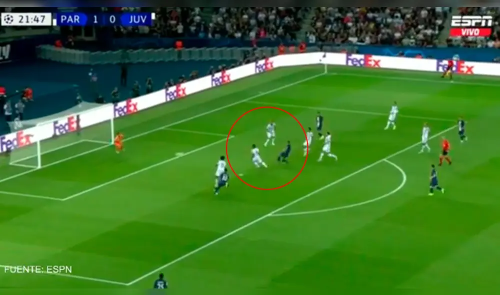 Kylian Mbappé anotó el 2-0 de PSG sobre Juventus. Foto: captura ESPN