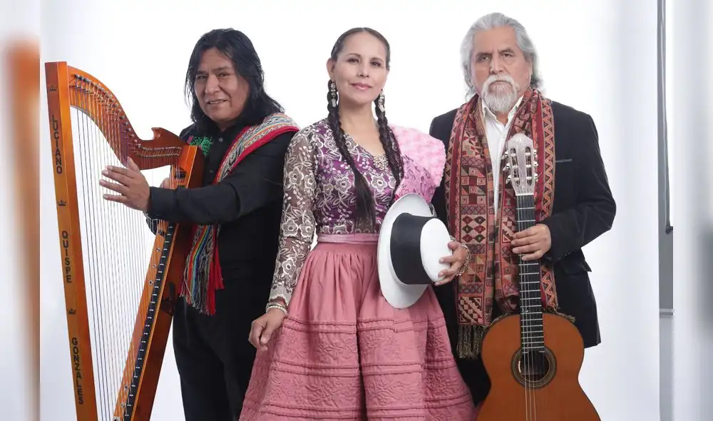Luciano Quispe, Nancy Manchego y Manuelcha Prado, tres artistas con el sonido de la Tierra. Foto: Trilucero producciones.