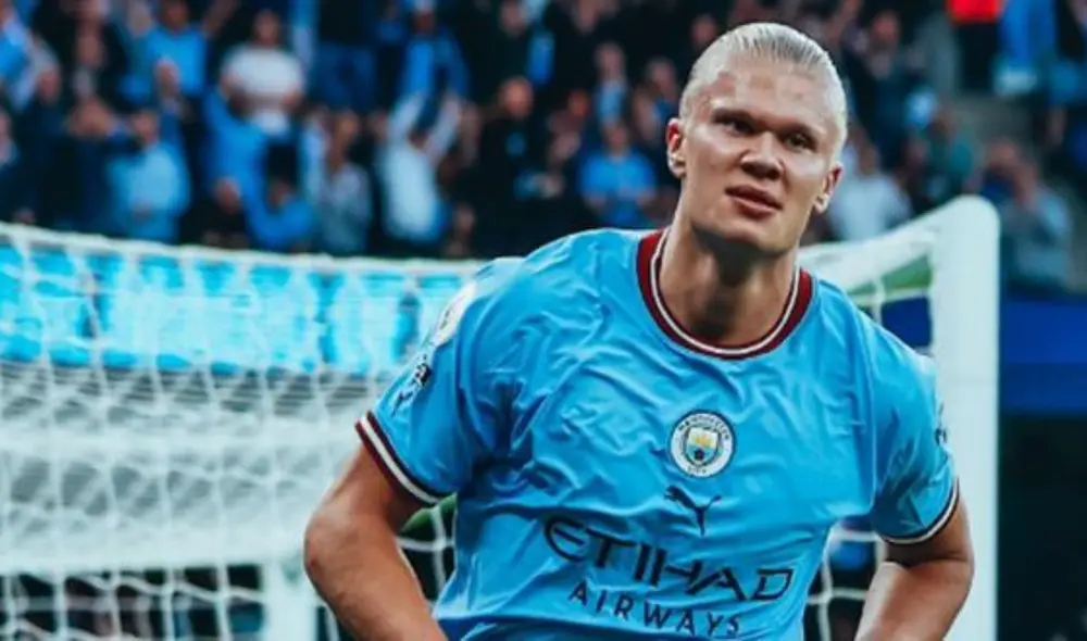 Erling Haaland logró convertir 25 goles en la Champions League. Foto: Manchester City
