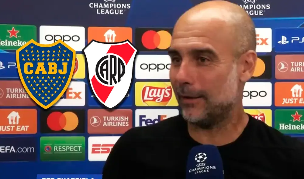 Pep Guardiola admitió que le gustaría ir a La Bombonera. Foto: composición LR/captura ESPN Pep Guardiola admitió que le gustaría ir a La Bombonera. Foto: composición LR/captura ESPN