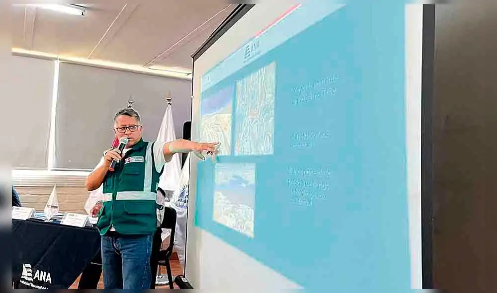 Explicación. Funcionarios del ANA dan cuenta de cómo está garantizada agua para Tambo. Foto: La República