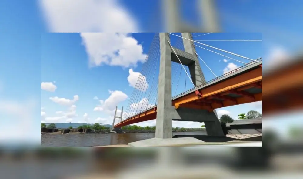 Puente Tarata, en San Martín, tendrá una longitud de 510 metros y 1.463 metros de acceso (ingresos a ambos lados de la infraestructura). Foto: MTC Puente Tarata, en San Martín, tendrá una longitud de 510 metros y 1.463 metros de acceso (ingresos a ambos lados de la infraestructura). Foto: MTC