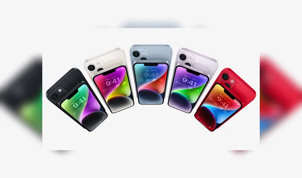 Colores del iPhone 14 Pro y iPhone 14 Pro Max. Foto: Apple