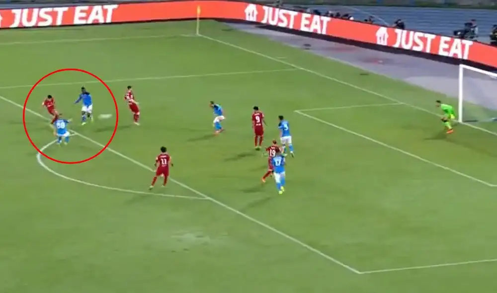 Luis Díaz es titular en el Liverpool. Foto: captura de ESPN