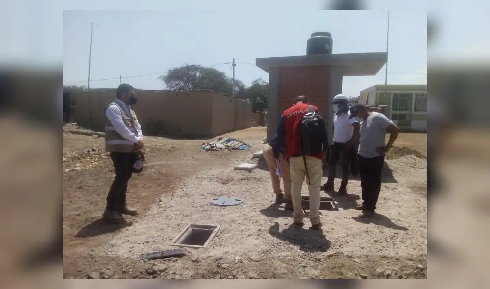 El equipo auditor supervisó la obra. Foto: Contraloría