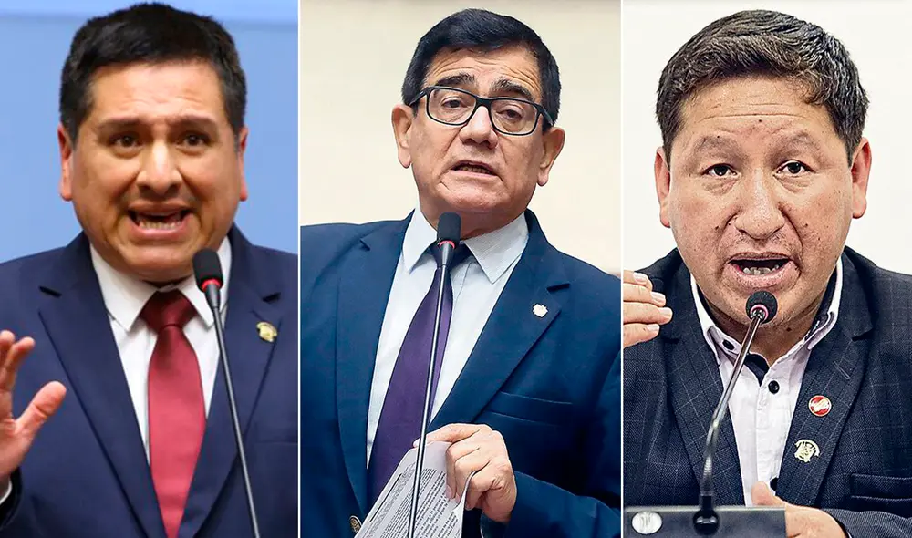 Definiciones. Luis Aragón (AP), José Williams (AvP) y Guido Bellido (PL), aspirantes a la presidencia del Congreso. Foto: composición Congreso/ La República Definiciones. Luis Aragón (AP), José Williams (AvP) y Guido Bellido (PL), aspirantes a la presidencia del Congreso. Foto: composición Congreso/ La República