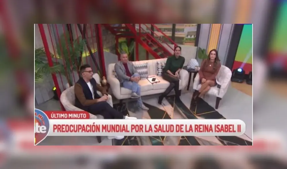 Conductores de "Arriba mi gente" abordó el tema de la salud de la Reina Isabel II. Foto: Captura de Latina