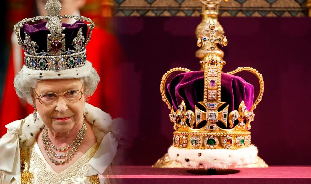 La corona de San Eduardo era la pieza más importante y sagrada que poseía la Reina Isabel II. Foto: composición LR/ Instagram Familia Real británica