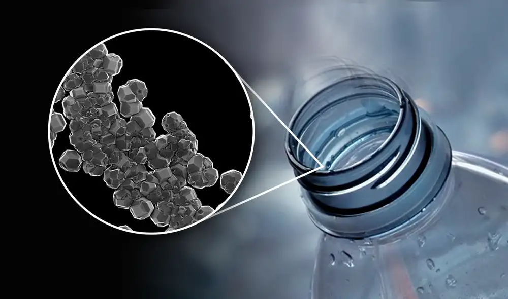 Convirtieron el material de las botellas de plástico en pequeños diamantes. Foto: composición LR / Mukherjee / Pixabay Convirtieron el material de las botellas de plástico en pequeños diamantes. Foto: composición LR / Mukherjee / Pixabay