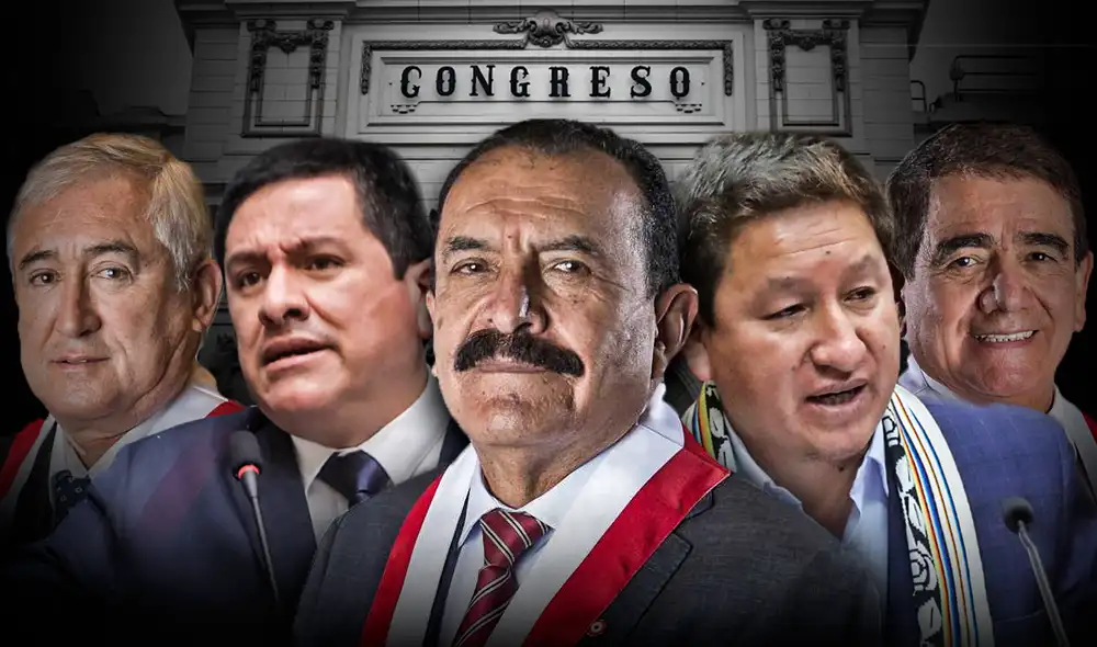 Cinco candidatos se disputan la presidencia del Congreso tras la censura de Lady Camones. Foto: composición Fabrizio Oviedo/ La República Cinco candidatos se disputan la presidencia del Congreso tras la censura de Lady Camones. Foto: composición Fabrizio Oviedo/ La República