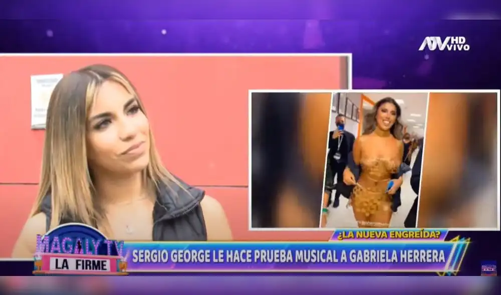 Gabriela Herrera grabó una canción con el productor de Yahaira Plasencia, Sergio George. Foto: Captura de ATV