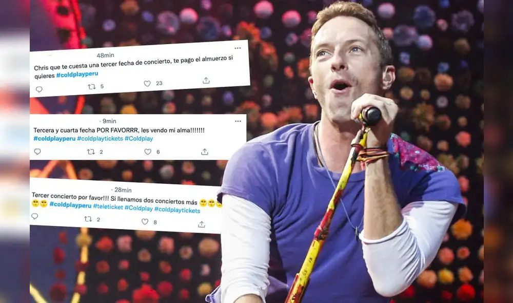 Gran cantidad de seguidores de Coldplay expresaron su incomodidad en redes. Foto: composición LR/AFP/captura Twitter