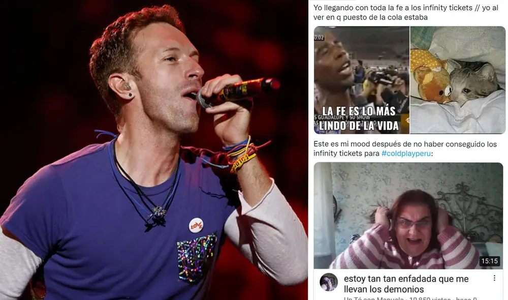 Concierto de Coldplay en Lima: los mejores memes tras agotarse las últimas 100 entradas. Foto: composición LR/Colprensa/captura de Twitter