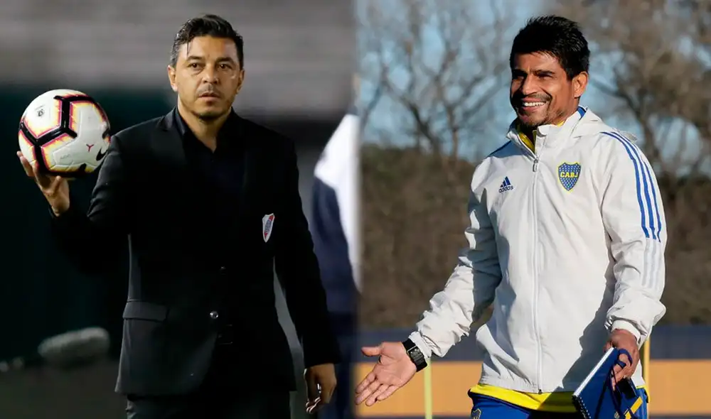 Marcelo Gallardo y Hugo Ibarra se enfrentarán por el superclásico argentino. Foto: composición LR/EFE/Boca Juniors Marcelo Gallardo y Hugo Ibarra se enfrentarán por el superclásico argentino. Foto: composición LR/EFE/Boca Juniors
