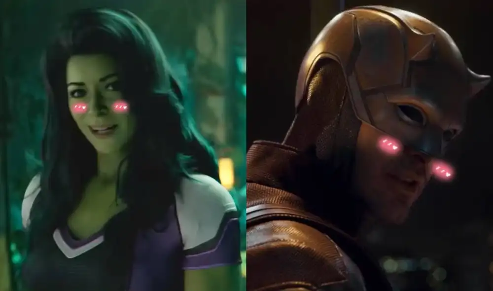 Daredevil podría tener un romance con la heroína verde en "She-Hulk", según nuevo tráiler de la serie de Marvel. Foto: composición/ captura de Youtube/Disney+