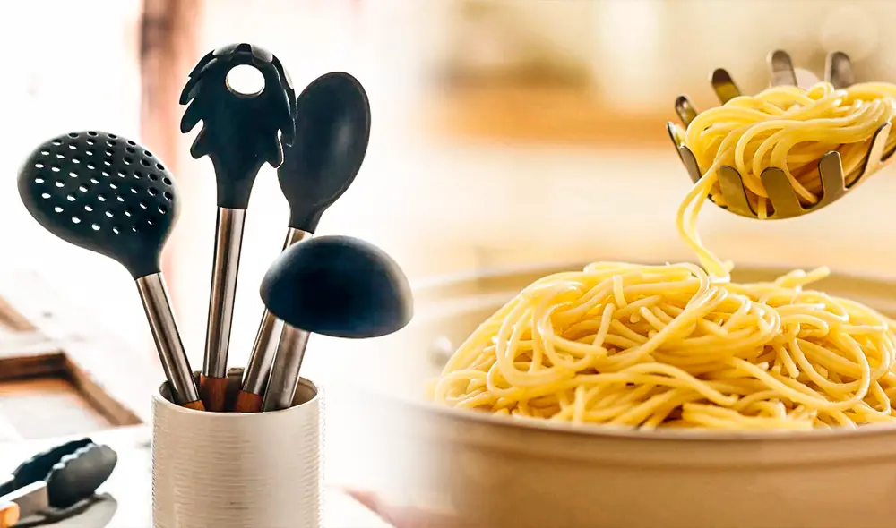 Conoce para qué sirve el agujero del cucharón de tallarines. Foto: composición de Jazmin Ceras/OkDiario/Mía FM