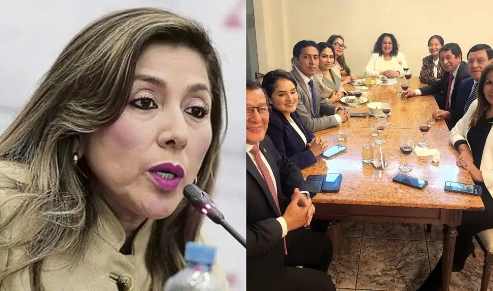 La congresista de APP señaló que los brindis siempre se dan en el Congreso y en todas las instituciones del Estado. Foto: composición Congreso La congresista de APP señaló que los brindis siempre se dan en el Congreso y en todas las instituciones del Estado. Foto: composición Congreso