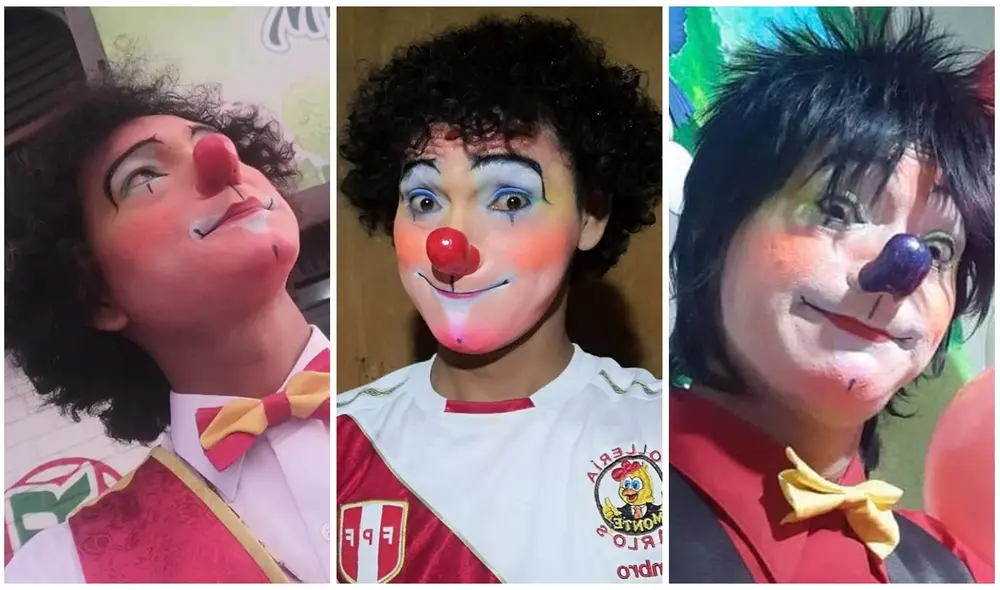 El payaso realiza transmisiones en vivo de cada presentación que tiene. Foto: composición LR/Carboncito Ruiz Contreras/Facebook