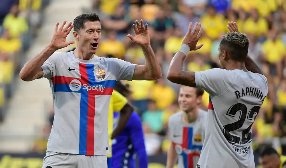FC Barcelona solucionó el partido en la segunda mitad contra el Cádiz. Foto: AFP