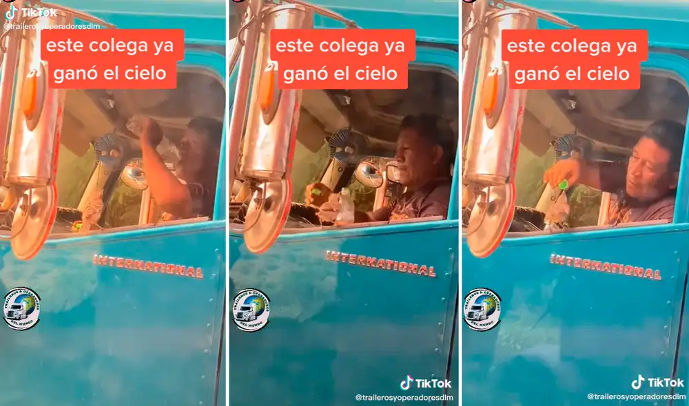 Las tiernas imágenes han logrado más de 2 millones de visualizaciones en redes sociales. Foto: composición LR/captura de TikTok/@Trailerosyoperadoresdlm Las tiernas imágenes han logrado más de 2 millones de visualizaciones en redes sociales. Foto: composición LR/captura de TikTok/@Trailerosyoperadoresdlm