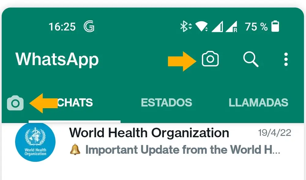 Ubicación de los dos íconos de cámara. Foto: Xataka