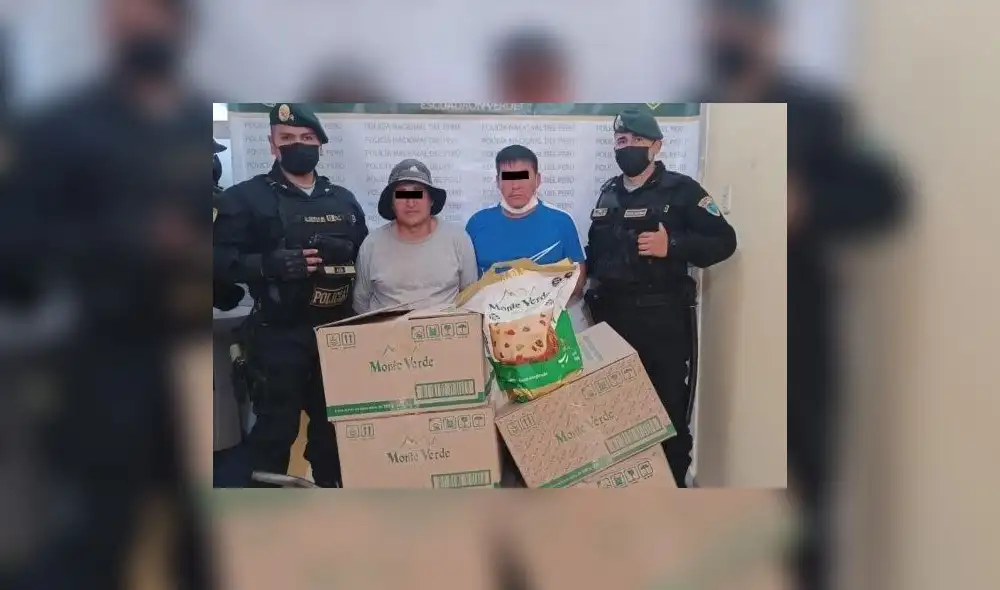 Se recuperó la mercadería sustraída por los hampones. Foto: PNP Se recuperó la mercadería sustraída por los hampones. Foto: PNP