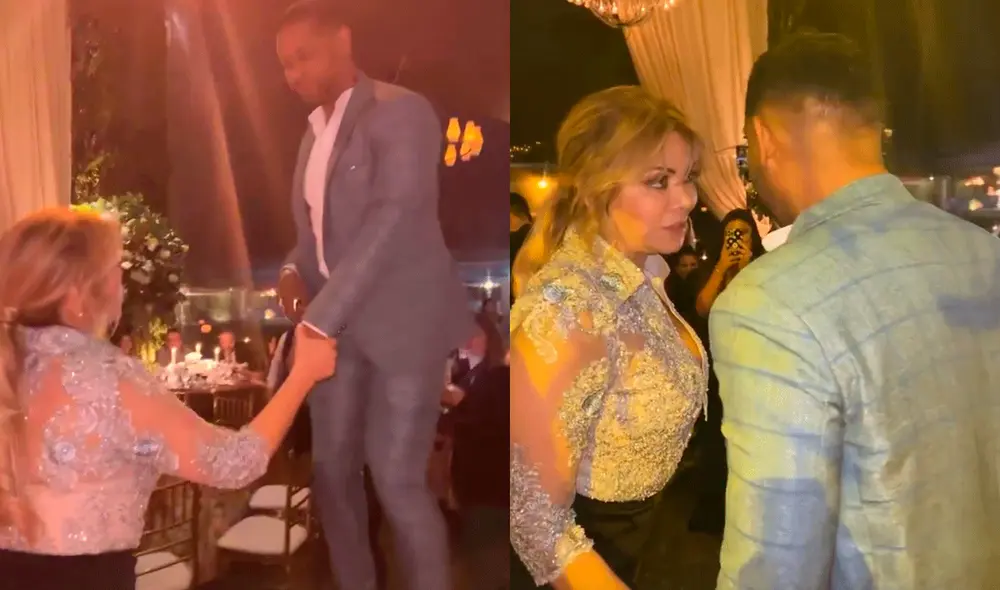 Gisela Valcárcel se molestó con Edson Dávila en la boda de Ethel Pozo. Foto: composición LR/Instagram/Brunella Horna