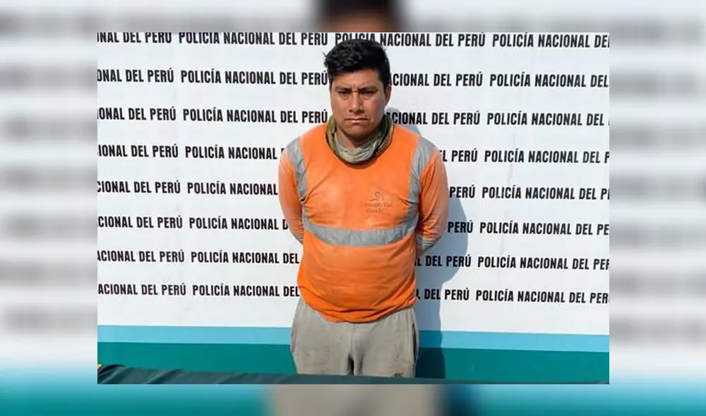 El detenido no supo dar explicaciones de la procedencia del arma de fuego. Foto: PNP
