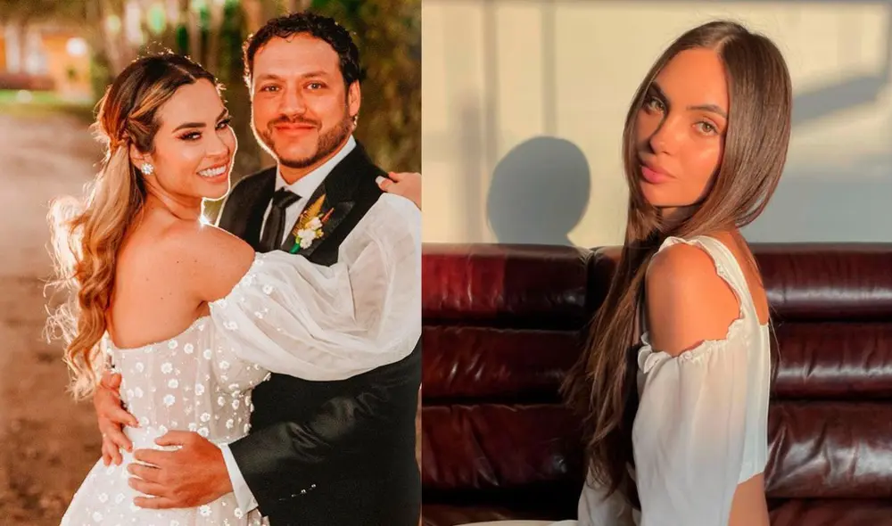 Natalie Vértiz se lució con un elegante atuendo en la boda de Ethel Pozo y Julián Alexander. Foto: Composición La República/Ethel Pozo/Natalie Vértiz/Instagram
