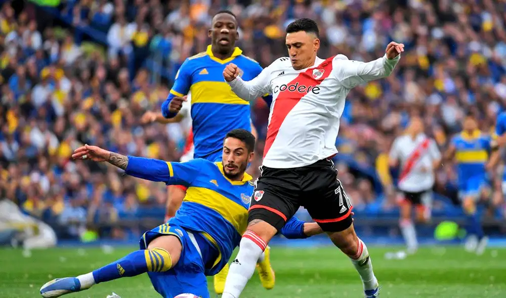 Boca Juniors recibió al Millonario en La Bombonera por la fecha 18 de la Liga Profesional. Foto: Twitter/River Plate