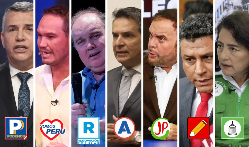 Daniel Urresti, George Forsyth, Rafael López Aliaga, Omar Chehade, Gonzalo Alegría, Yuri Castro y Elizabeth León participarán en este debate electoral por el sillón municipal de Lima. Foto: composición Daniel Urresti, George Forsyth, Rafael López Aliaga, Omar Chehade, Gonzalo Alegría, Yuri Castro y Elizabeth León participarán en este debate electoral por el sillón municipal de Lima. Foto: composición