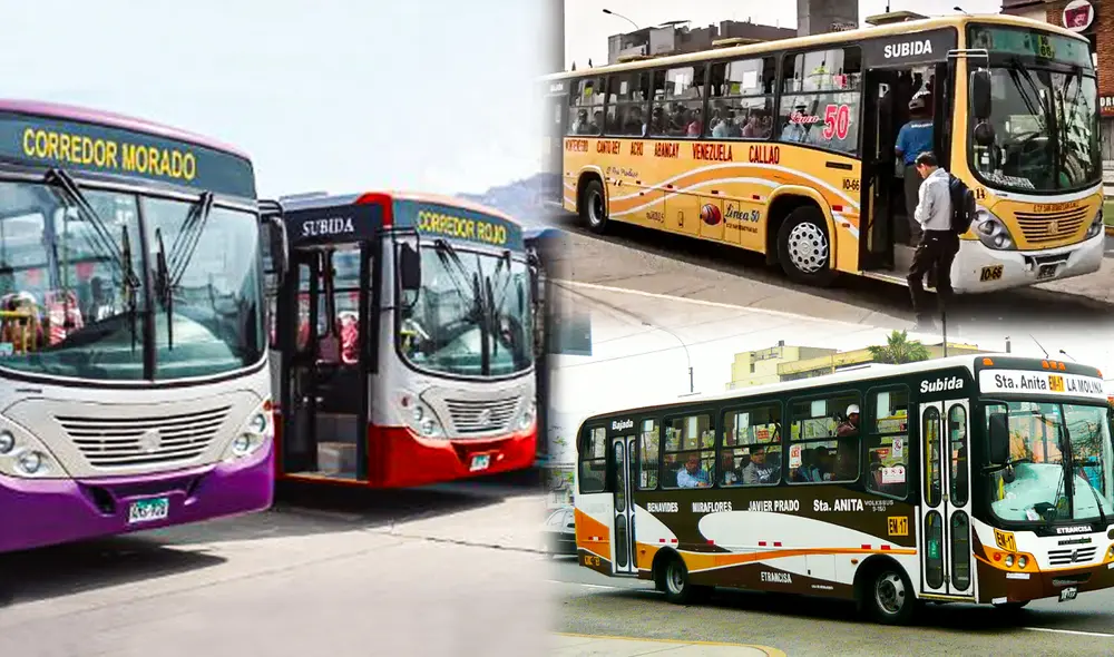 La ATU ha dispuesto nuevas rutas en los corredores complementarios. Foto: composición LR