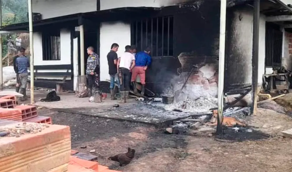 Luego de asesinar al profesor y a toda su familia, incineraron su hogar. Foto: El Tiempo