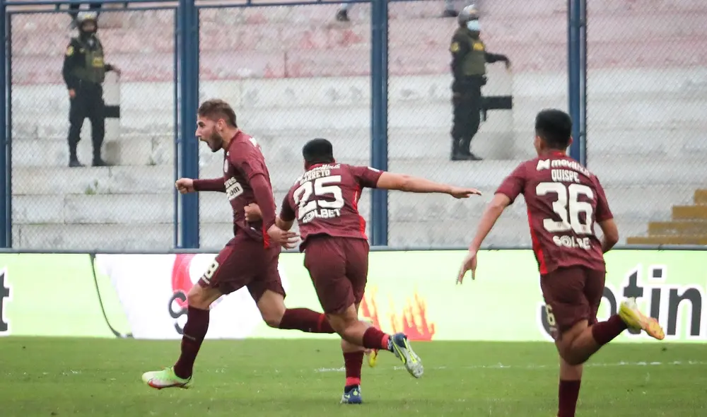 Tiago Cantoro anotó el único gol del partido y fue señalado de no respetar el fair play. Foto: Universitario de Deportes