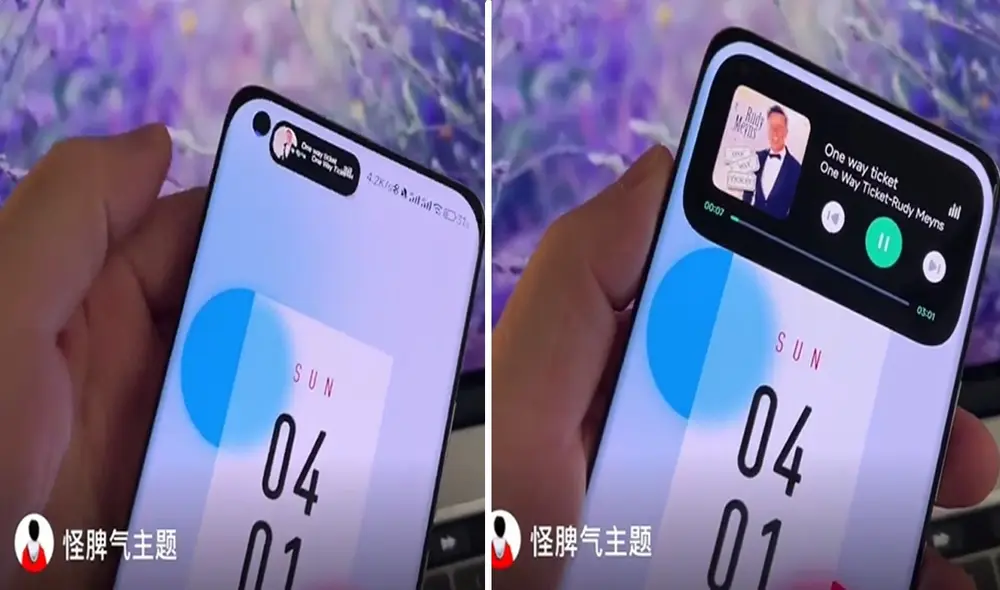 Así luce el 'Dynamic Island' en un Xiaomi. Foto: Vaibhav Hain