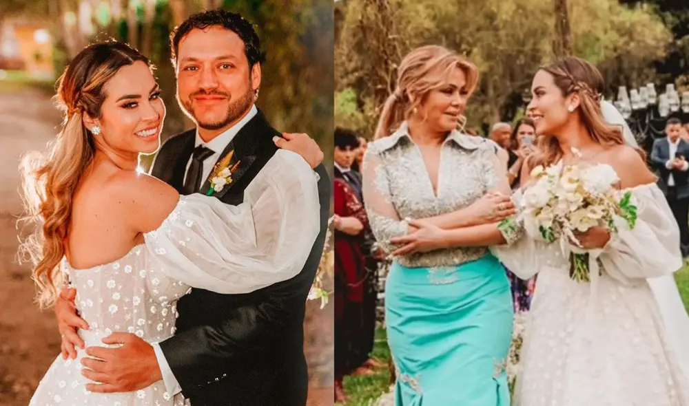 Gisela Valcárcel llevó a su hija, Ethel Pozo, al altar. Foto: Composición La República/Ethel Pozo/Instagram