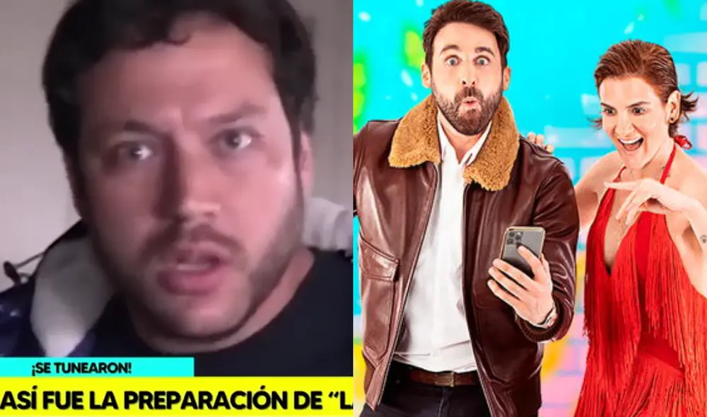 Julián Alexander y su reacción al ver reporteros de "Amor y fuego". Foto: composición LR/ captura de Willax TV