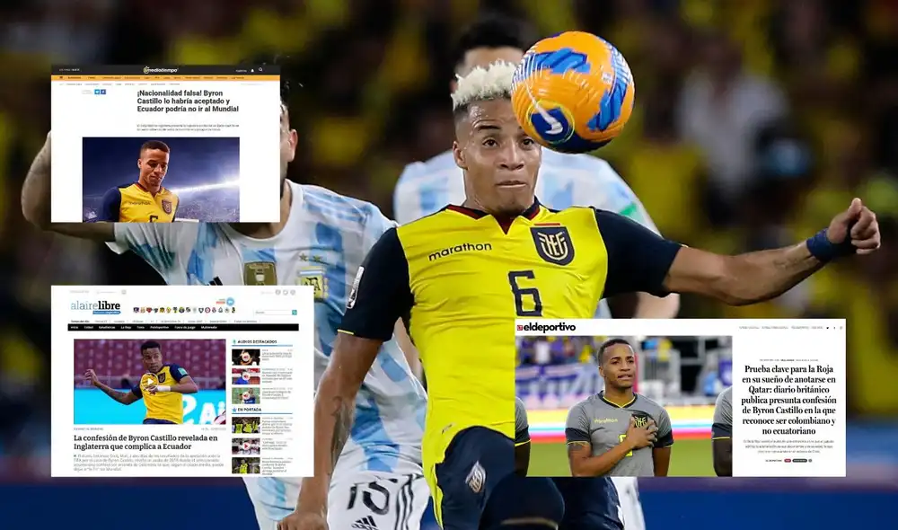 Byron Castillo jugó varios partidos durante las Eliminatoria Qatar 2022. Foto: Composición/AFP/La Tercera/Al Aire Libre/Mediotiempo