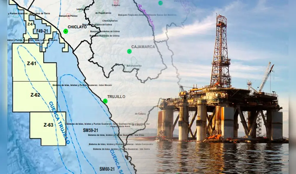 En el 2017, Anadarko Petroleum se adjudicó los lotes offshore (en el zócalo o fuera de costa) Z-61, Z-62 y Z-63 frente a las costas de La Libertad. Foto: composición/La República