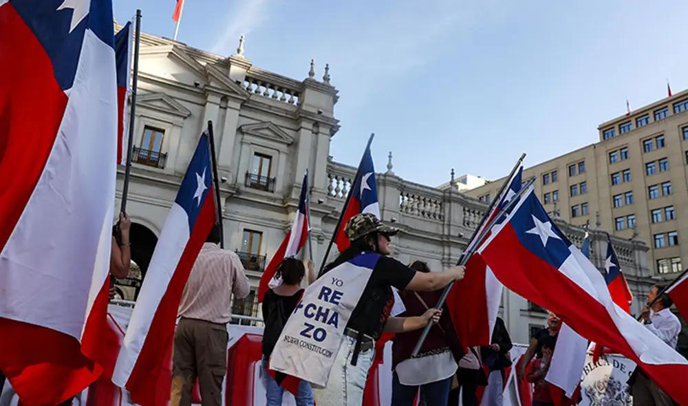"Vamos avanzando a paso firme", dijo a la prensa el presidente de la Cámara de Diputados, Raúl Soto, sobre la reunión de los partidos. Foto: AFP/referencial