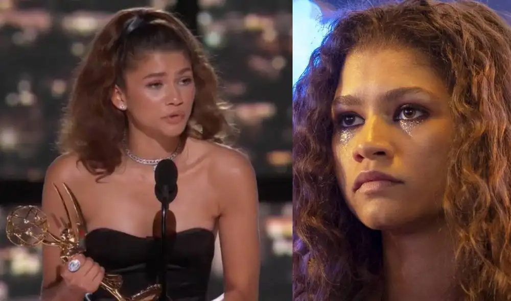 Zendaya gana el Emmy 2022 por su papel de Rue en "Euphoria". Foto: composición/TNT/HBO Max
