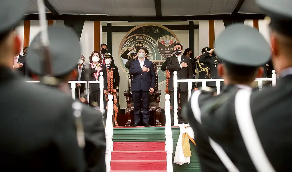 Tensión. Ceremonia de reconocimiento al Grupo Especial de Inteligencia (GEIN) por la captura de Abimael Guzmán fue empañada por algunos de sus miembros. Foto: difusión