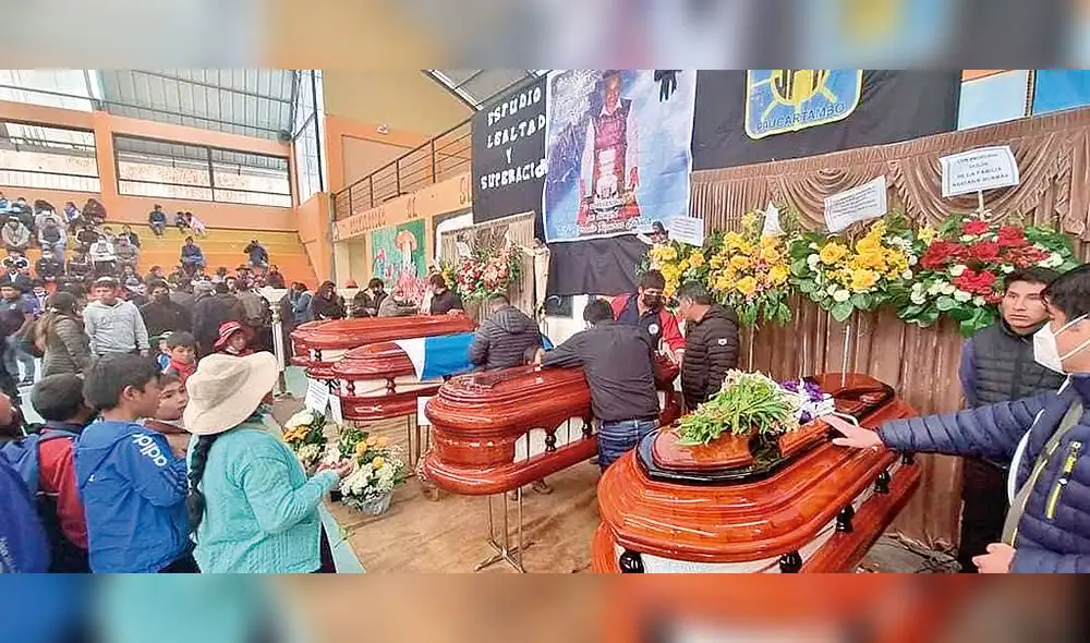Fallecidos. Ayer se velaron los restos de los candidatos. Foto: La República