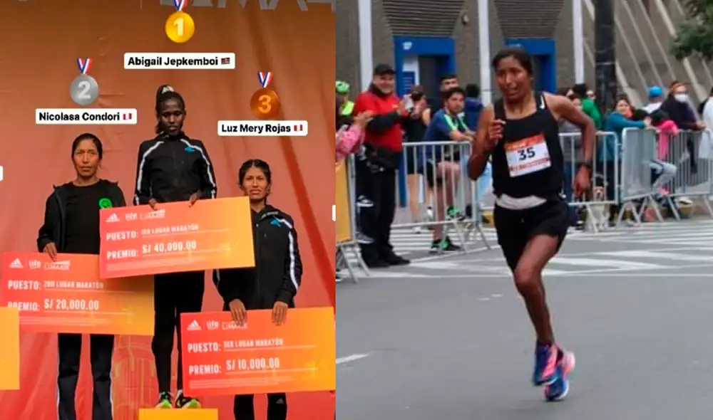 Puneña llegó a la meta con un tiempo de 2 horas, 33 minutos y 55 segundos. Foto: Life Lima 42K Puneña llegó a la meta con un tiempo de 2 horas, 33 minutos y 55 segundos. Foto: Life Lima 42K