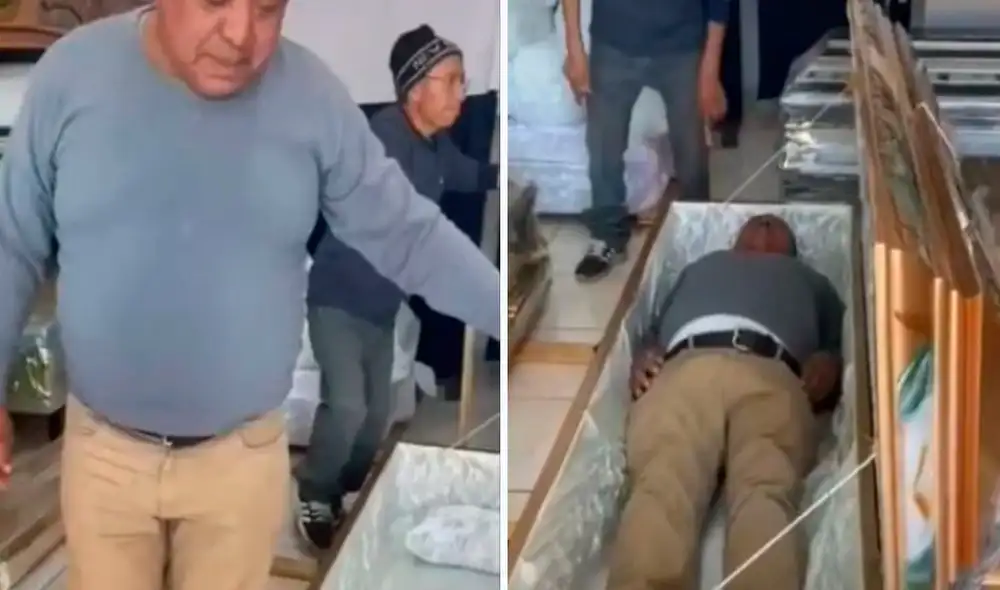 Usuarios en TikTok se sorprendieron al ver que el hombre pensaba en el 'momento final'. Foto: composición LR/captura de TikTok/@Rosenver.garcia2